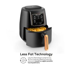 Karaca Air Pro Cook XL 2 in 1 Konuşan Airfryer Black Copper