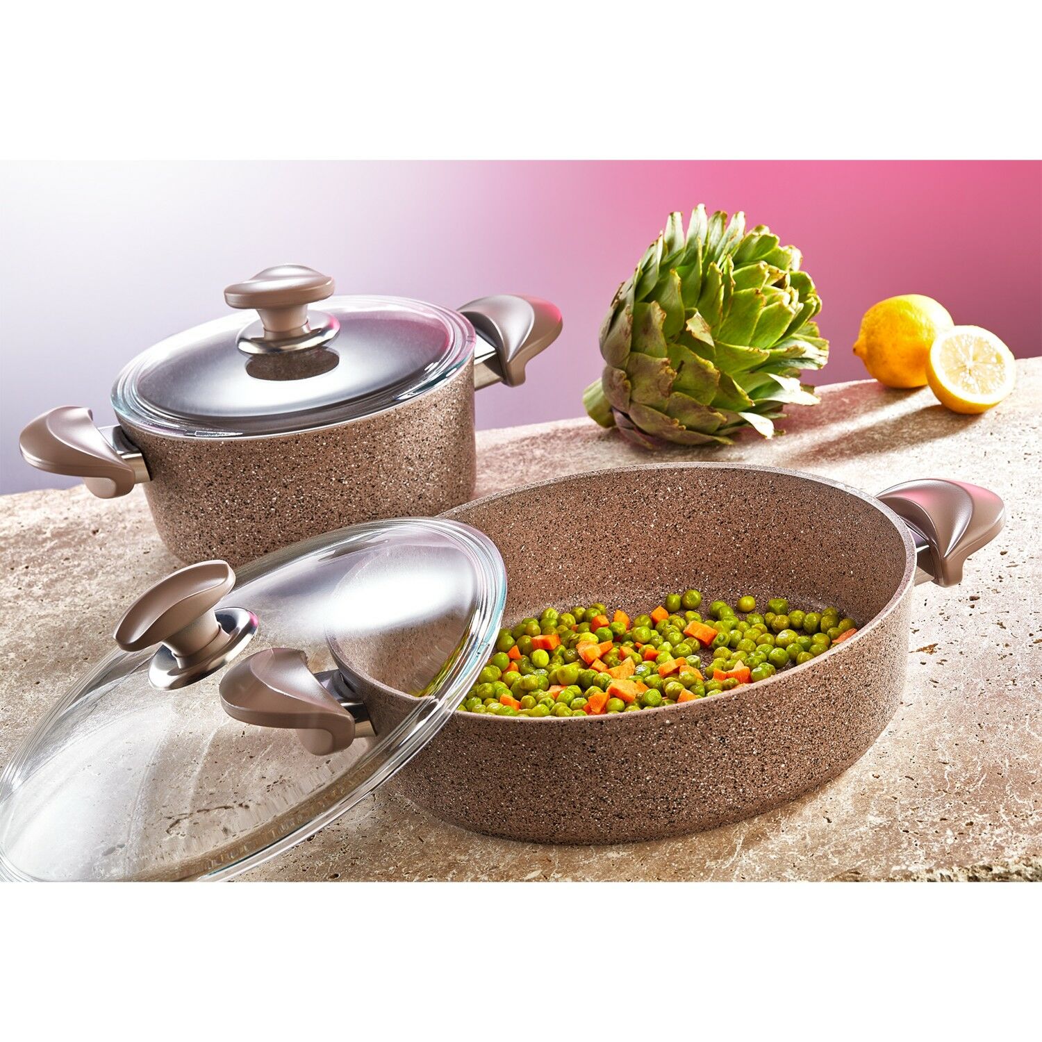 Oms Mayfair Club 7 Parça Granit Tencere Seti