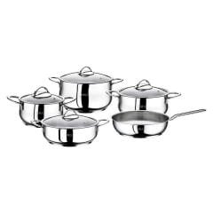 Oms Yummy 9 Parça Çelik Tencere Seti