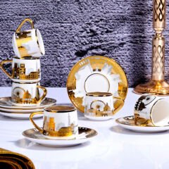 Kosova Relief 6 lı Kahve Fincan Seti