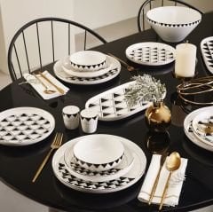 Karaca Streamline Tiranna New Bone 59 Parça 12 Kişilik Yemek Takımı