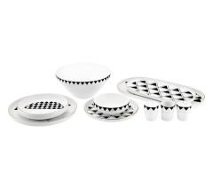 Karaca Streamline Tiranna New Bone 59 Parça 12 Kişilik Yemek Takımı