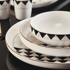 Karaca Streamline Tiranna New Bone 59 Parça 12 Kişilik Yemek Takımı