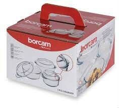Paşabahçe Borcam Büyük Yuvarlak Borcam Tencere Seti 3'l