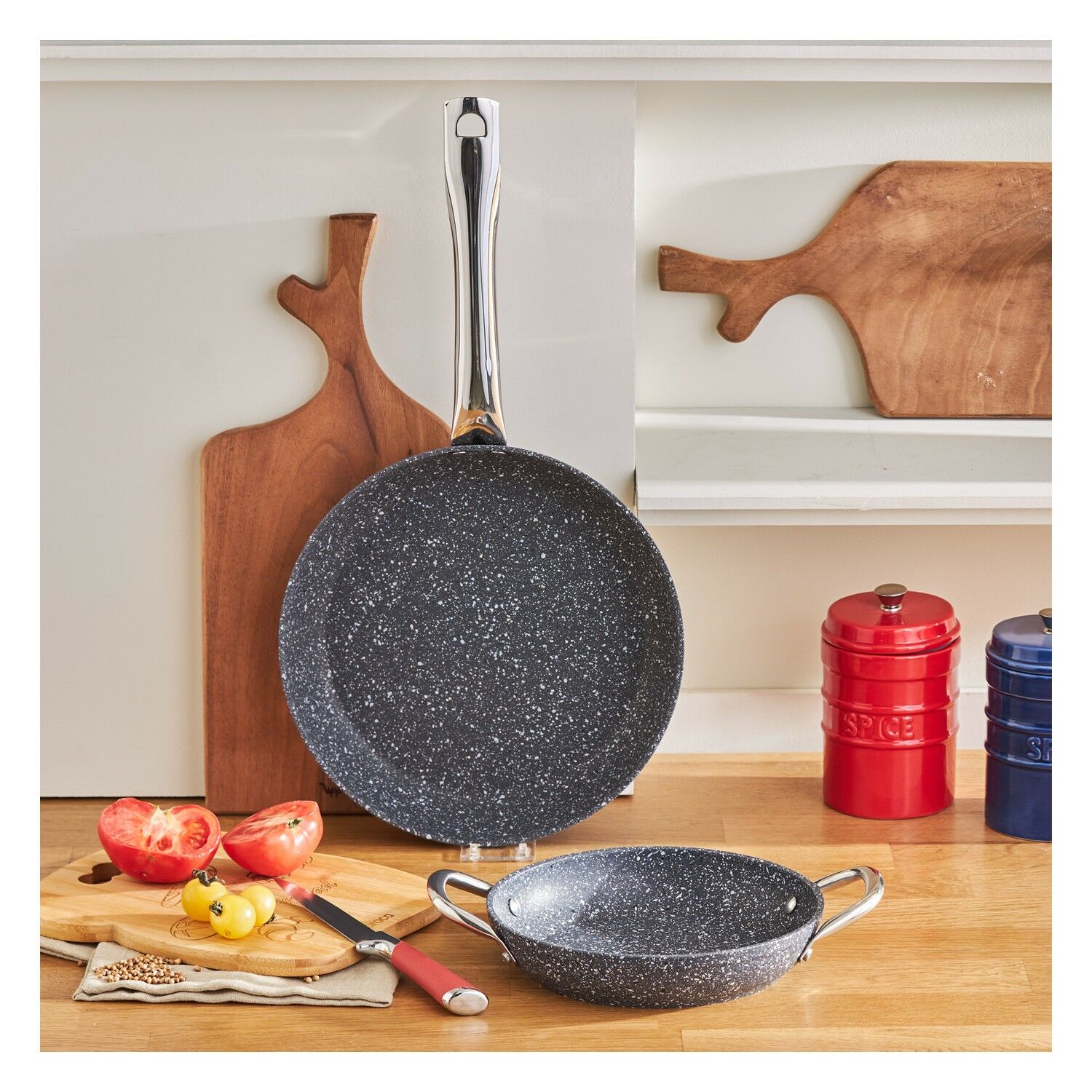 Karaca Biogranit Navy Stone Tava Sahan Set 20 cm + Tava 26 cm